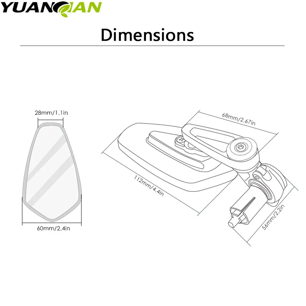 Универсальные круглые мотоциклетные зеркала для triumph yamaha ручка заднего вида