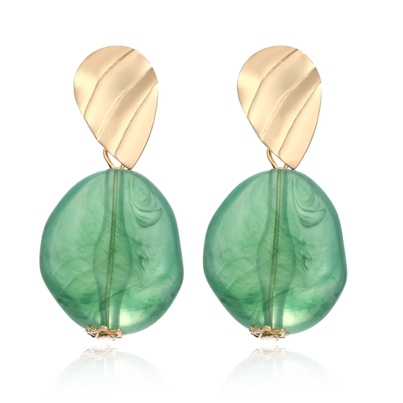 Корейские трендовые Серьги Геометрические нерегулярные прозрачные акриловые