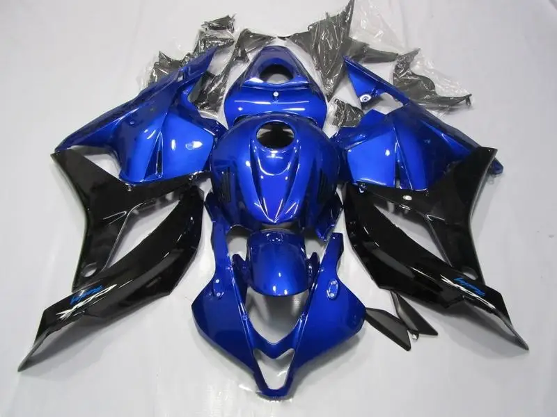 Инжекционный обтекатель кузова комплект для Honda CBR600RR 09 10 11 черно голубые