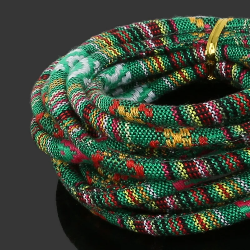 Тканевый шнур 3 метра 5 мм толщина разноцветные богемные веревки для рукоделия
