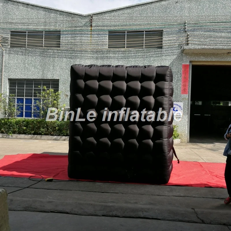 Высокое качество Светодиодный Надувные photo booth черный надувные фотобудки