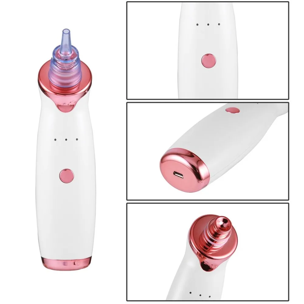 

Electric Facial Pore Blackhead Vacuum Suction Remove Machine with 5 Probes Remove Dead Skin Professional Facial Care Tools