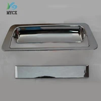 chrome accessories for nissan navara brute d40 tail gate trim for nissan frontier navara d40 2006 2013 car styling plate parts