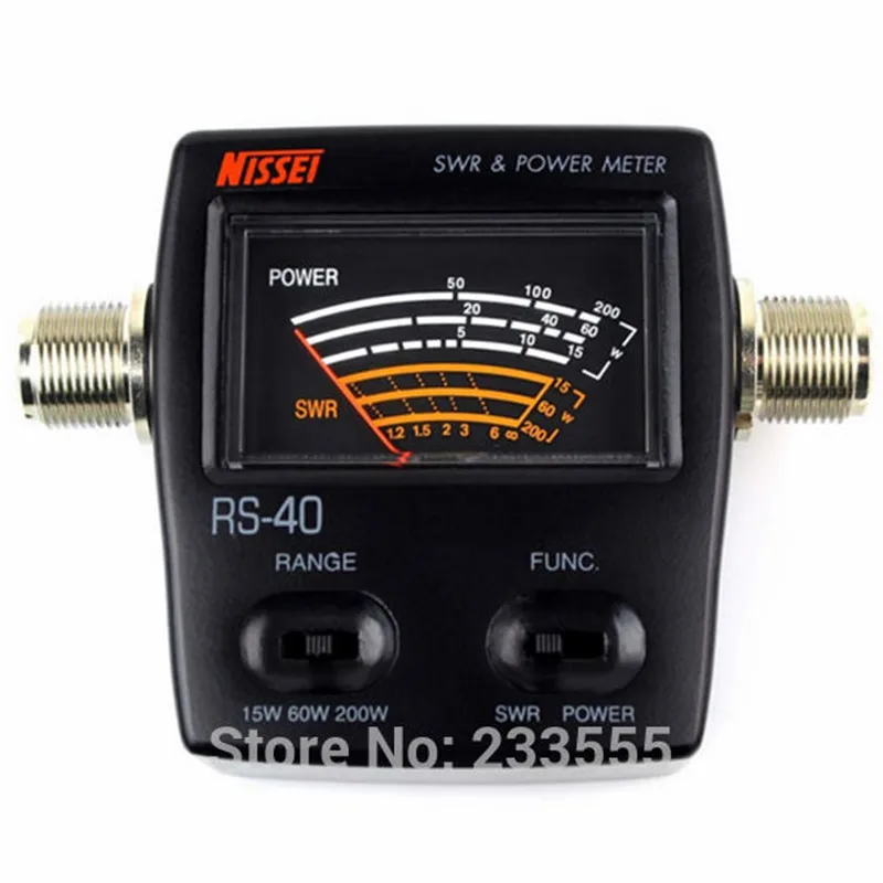 

10pcs NEW 144/430MHz 0-200W MJ-MJ Connector NISSEI RS-40 SWR & Power Meter for Two Way Radio