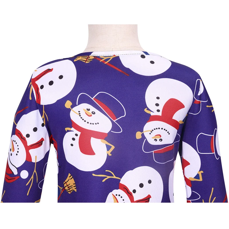 Детское рождественское платье модель 2016 года с длинным рукавом и рисунком