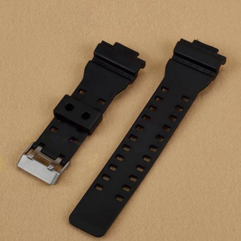 neway 16mm Rubber Watchbands Men Black Sport Diving Silicone Watch Strap Band Metal Buckle For Casio g-shock Accessories | Наручные часы