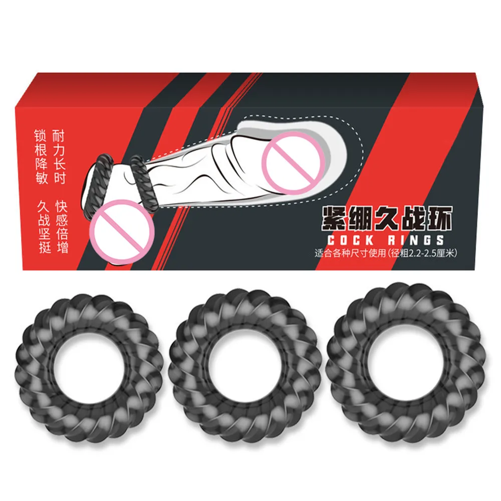 3 шт./кор. кольца дял пениса для полового члена создающий защитную пленку
