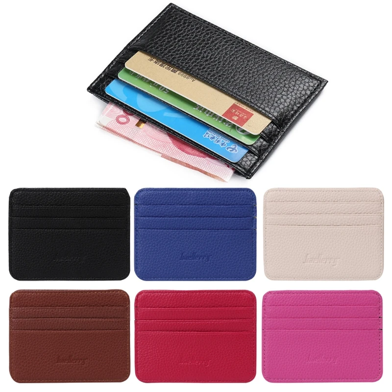 

Baellerry 1 PC Men's 3 Credit Cards Business Pocket Slim Thin ID Credit Card Money Holder Wallet 6 Color