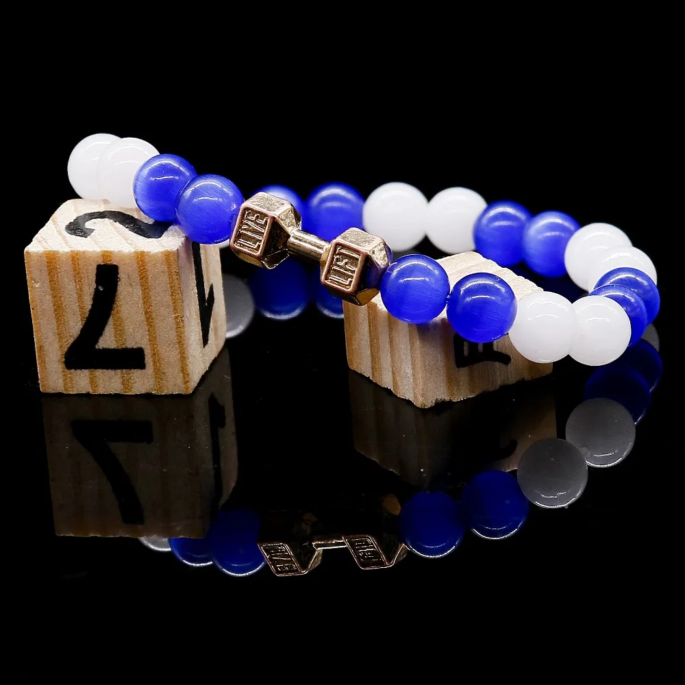 2017 роскошный женский браслет с Синим Опалом подвеской из натурального камня