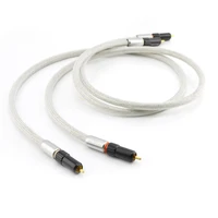 hifi audio interconnect rca cable copper braided shield rca to rca male to male audio cable