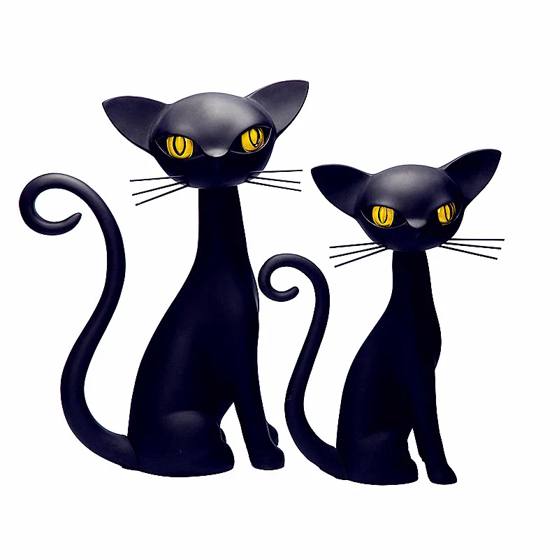 

Cat Statue Simulation Animals Kitten Resin Craftwork Office Show Window Living Room Decoration L2782