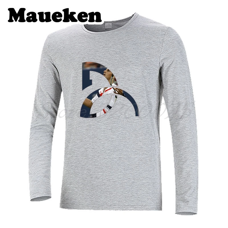 Сербия Новак Джокович чемпионов Для мужчин футболка с длинным рукавом Футболки