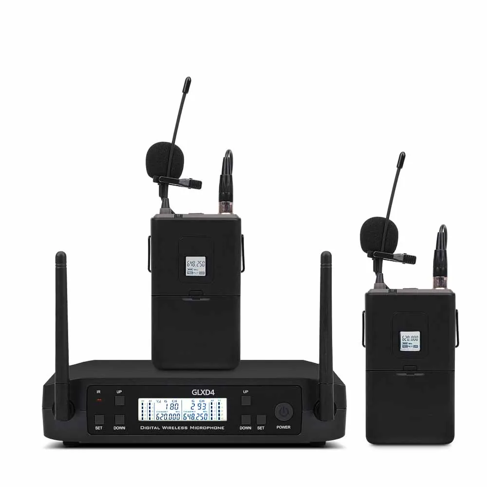 Регулируемая Частота! GLXD4 58A UHF беспроводной микрофон системы с Handhled поясной передатчик микрофон для сцены церковные Вечерние - Цвет: 2 Bodypack