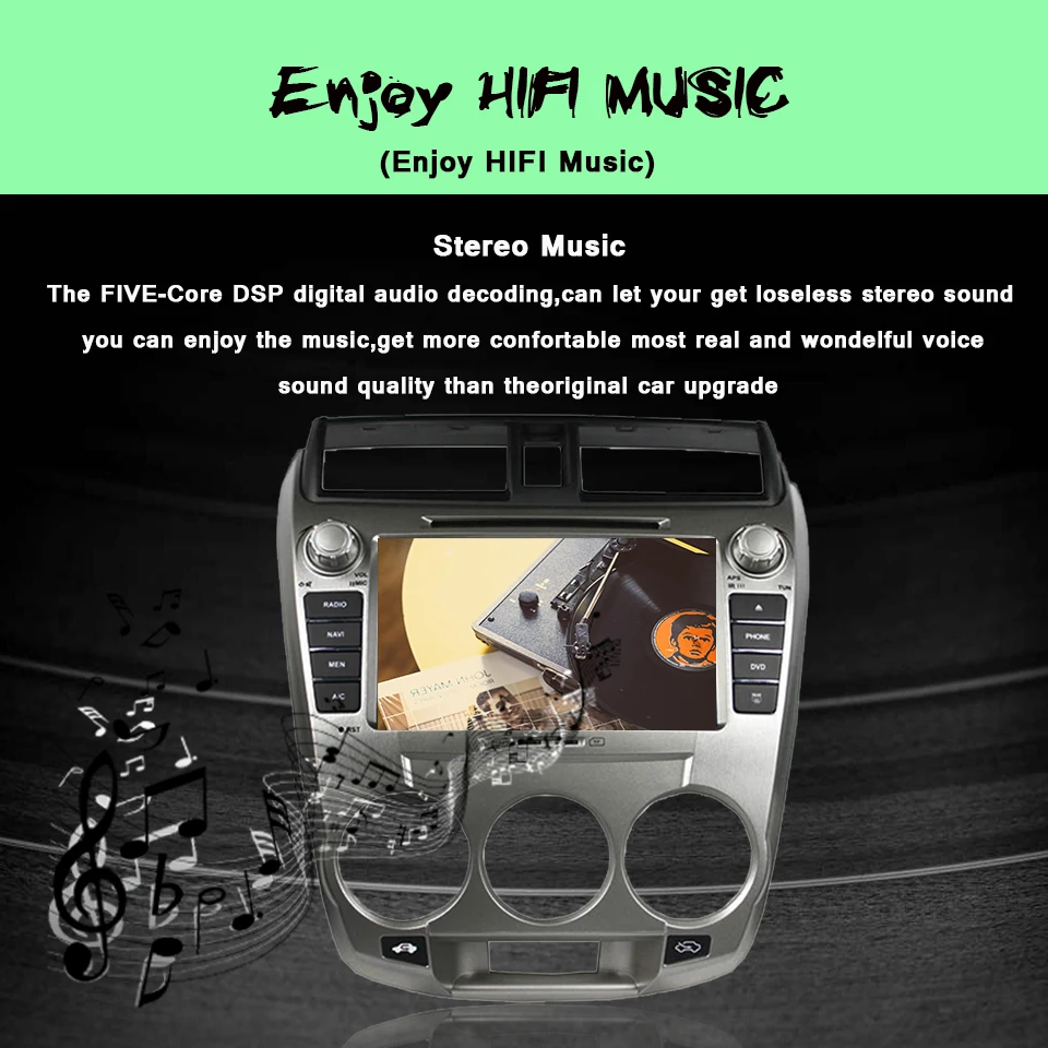 Oem 2 din GPS dvd плеер для Honda City 2010 2013 Авторадио Навигация головное устройство