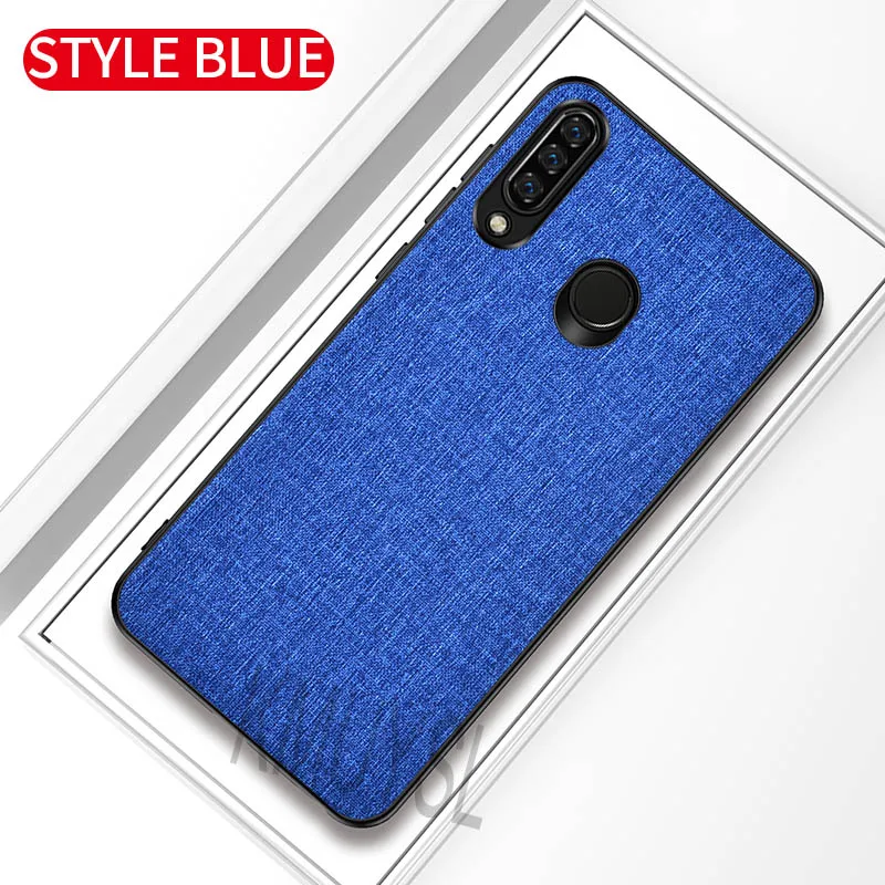 Blue Тканевый чехол для телефона ткань чехол для huawei P Smart Z плюс Y5 Y7 Y9 Prime P20 P30 Pro Коврики 20 Lite Honor 10i 20i 8X 8C 8S 7C 8A чехол - Цвет: Blue
