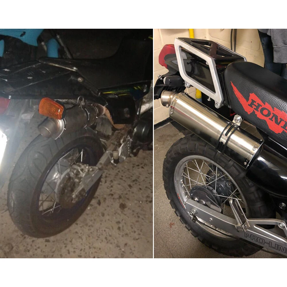 

ZSDTRP Universal Motorcycle Stainless Steel Exhaust Pipe Muffler AK Exhaust Pipe For 125cc 250cc 300cc 500cc Escape Moto