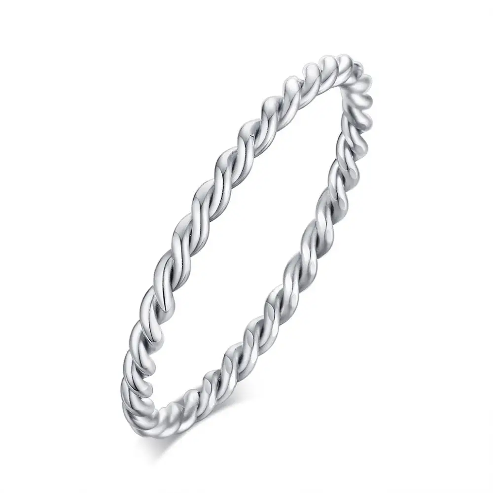 Trendy female Rings Wedding Thin Twisted Stainless Steel Alliance For Women Jewelry Gifts | Украшения и аксессуары
