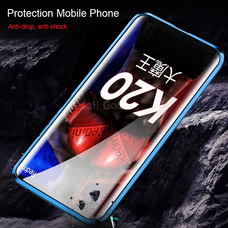 Чехол для redmi k20 pro магнитный металлический чехол xiaomi Pro двухсторонний стеклянный