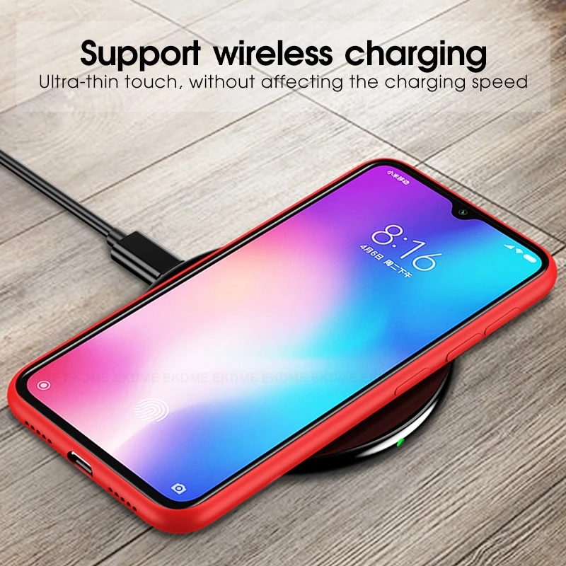 For Xiaomi Mi8 Lite Mi A2 6X Mi9 Mi9 SE CC9 Pro CC9E A3 Silicone Liquid Soft Case For Redmi 7 K20 Pro Note 6 7 8 Pro 8T 8 8A