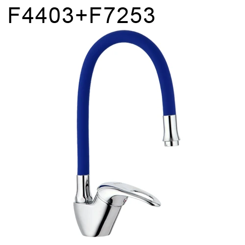F4403F7253 Frap Кухня кран Новое поступление 6 цвет силикагель нос любой направление вращения холодной и горячей воды смеситель Torneira Cozinha - Цвет: F4403F7253
