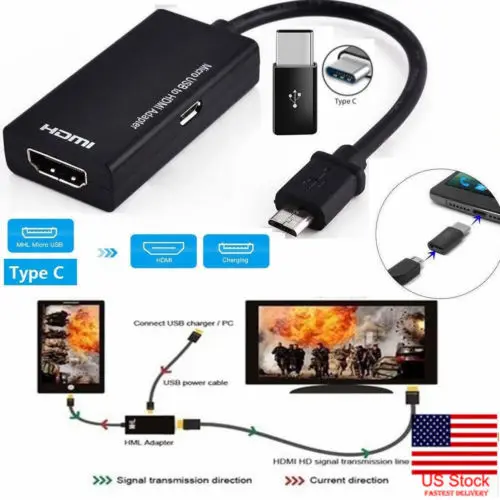 192 кгц цифровой аудио/60 Гц HD видео микро USB к HDMI кабелю адаптер для телефона Android LG