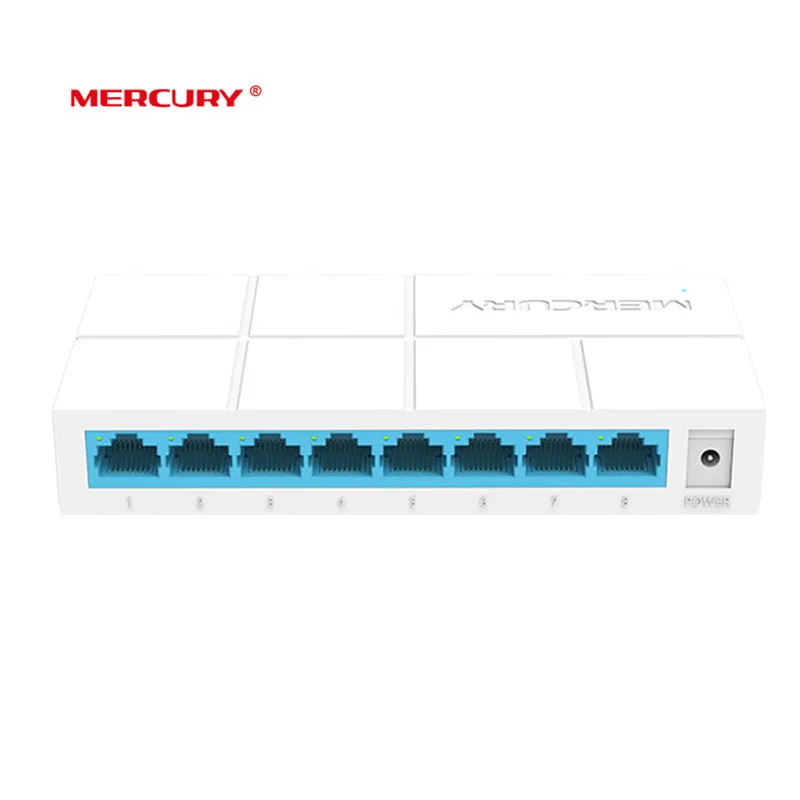 MERCURY Mini S108M 8 Порты и разъёмы RJ45 10/100 Мбит сетевой коммутатор настольный коммутатор Fast Ethernet-коммутатор HUB конвертер