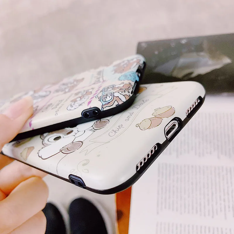 Милый чип и Дейл белка чехол для телефона для iphone 8 чехол IMD Матовый Мягкий ТПУ задняя крышка для iphone 6 6S 8 Plus X XS XR чехол