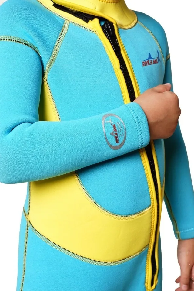 Детский неопреновый купальник с длинным рукавом 2 5 мм|wetsuits for kids|dive & sailneoprene suit |