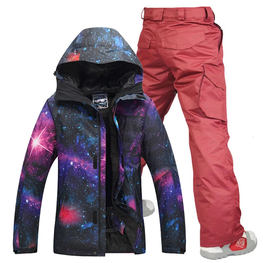 2017 Gsou снег Новый лыжный костюм комплект Для Мужчин's сноуборд куртка и штаны