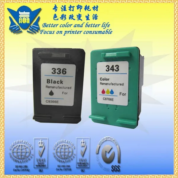 JIANYINGCHEN Remanufactured ink cartridge replacement for HP336 343 Photosmart C5200 C4300 C4200(2pcs/lot) | Компьютеры и офис