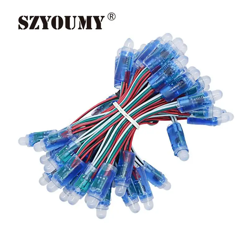 SZYOUMY 2000 штук 12 мм WS2811 RGB провод кабель светодиодные модули шнур IP68