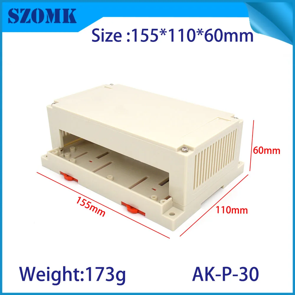 Пластиковый корпус szomk 155*110*60 мм для печатной платы din рейка распределительная