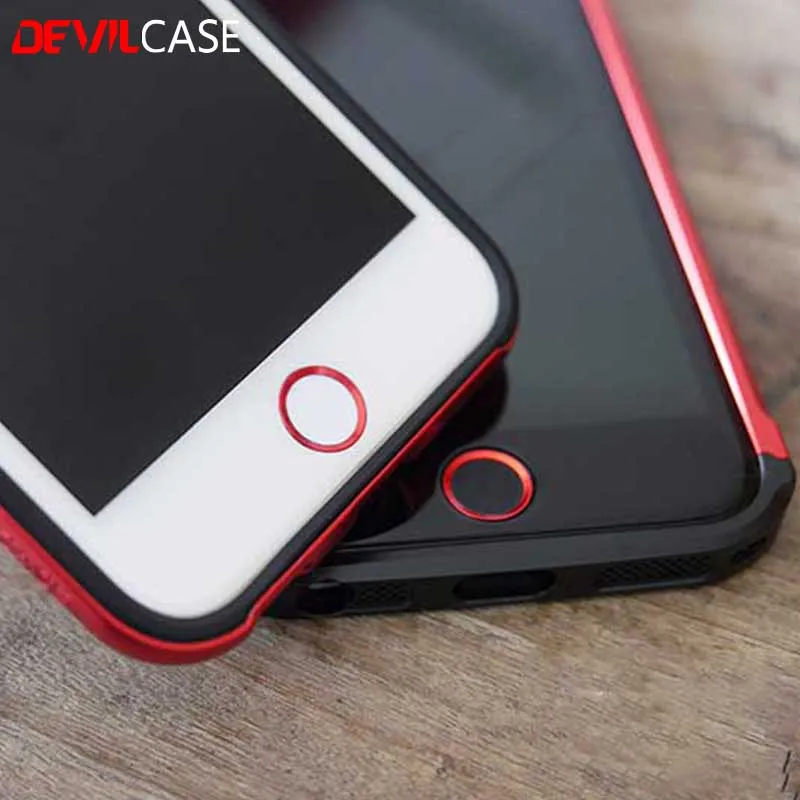 2 шт./лот DEVILCASE для iPhone 8 Plus 7 6 s 5 5S SE алюминиевая домашняя кнопка Edge Защита