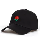 Бейсболка в стиле хип-хоп для мужчин и женщин, хлопковая Кепка с вышивкой роз, регулируемый бейсболка кепка