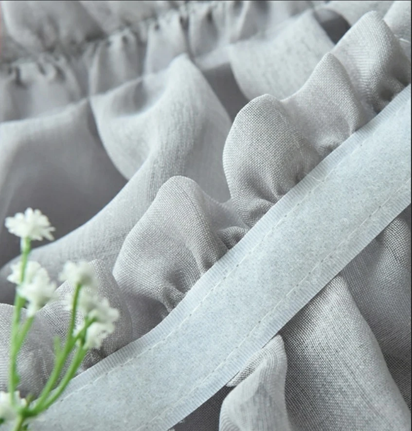 Занавеска Magic Paste однотонная Тюлевая драпировка для дверей и окон прозрачная