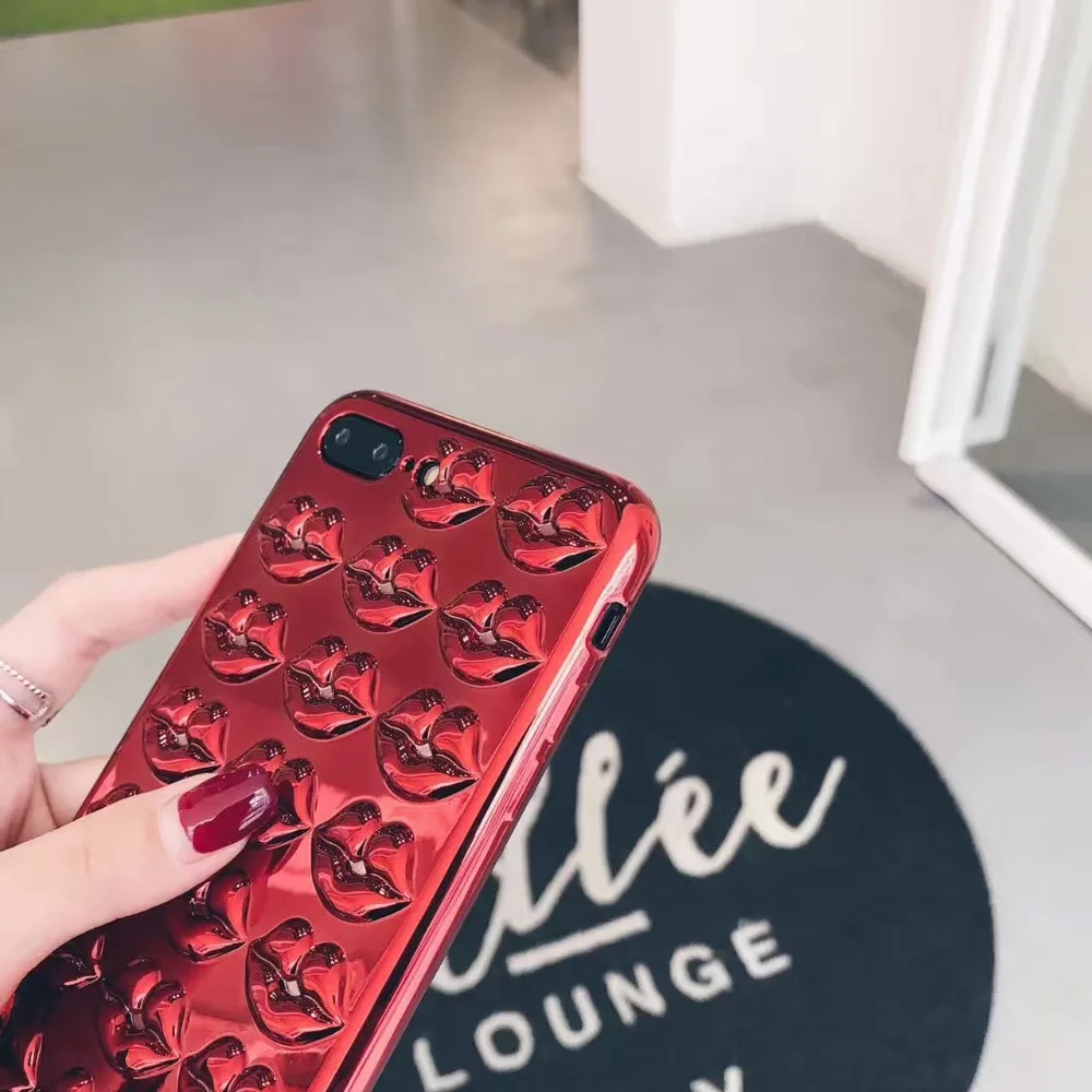 Новые горячие сексуальные губы чехлы красный Цвет гель мягкие для мобильных