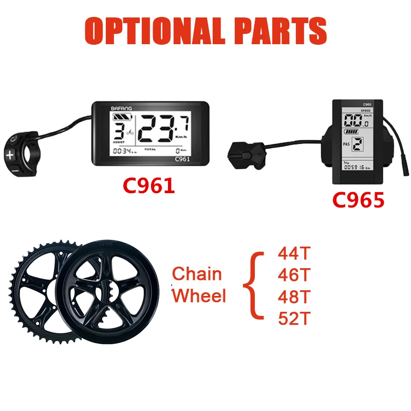 Bafang 8fun 48V 350W BBS01B комплекты для преобразования двигателей C965 C961 с 17AH литиевая