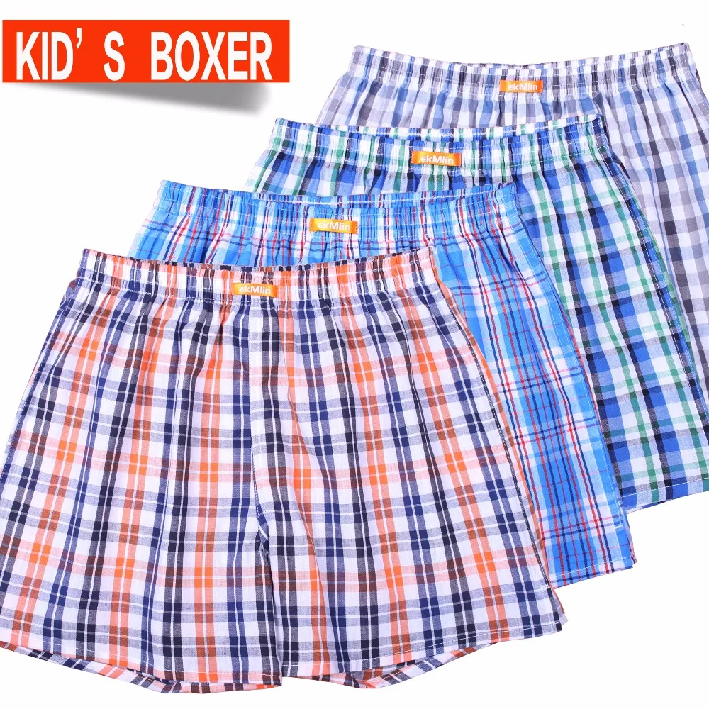 

4-PACK ekMlin Kid's Boxers Shorts 100% cotton woven