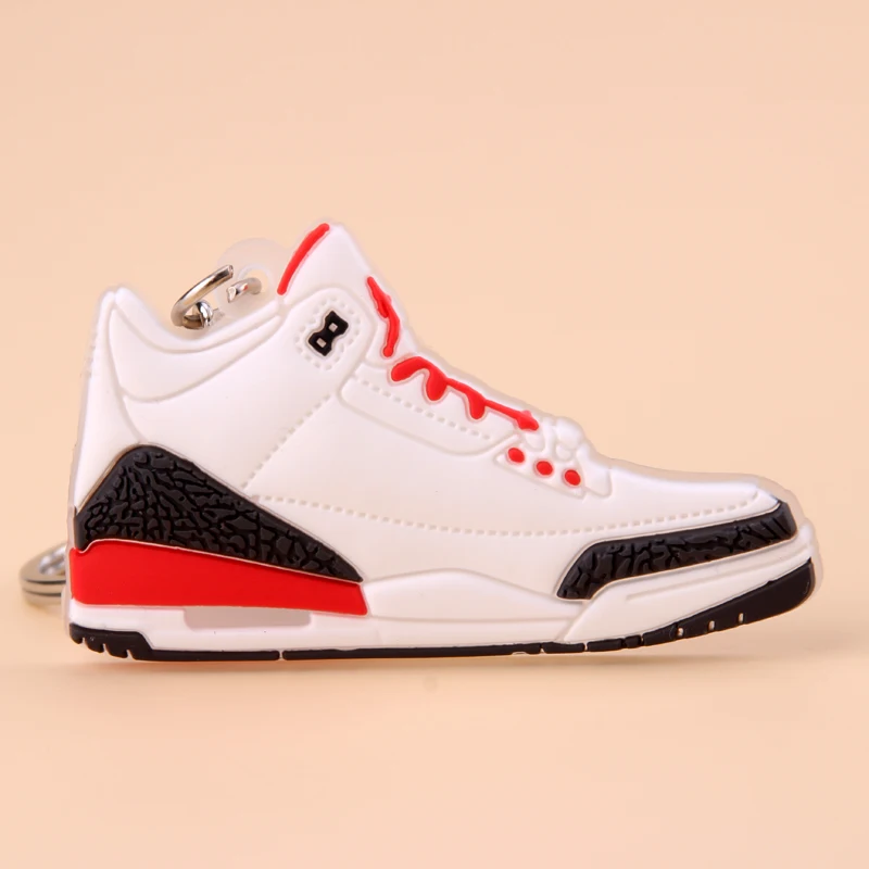 Picture Color10 Мини Jordan 3 брелок обуви Для мужчин Wome/дети c логотипом отличный подарок для баскетбола брелок-кроссовок для ключей ключ держатель porte Clef - Цвет: Picture Color10