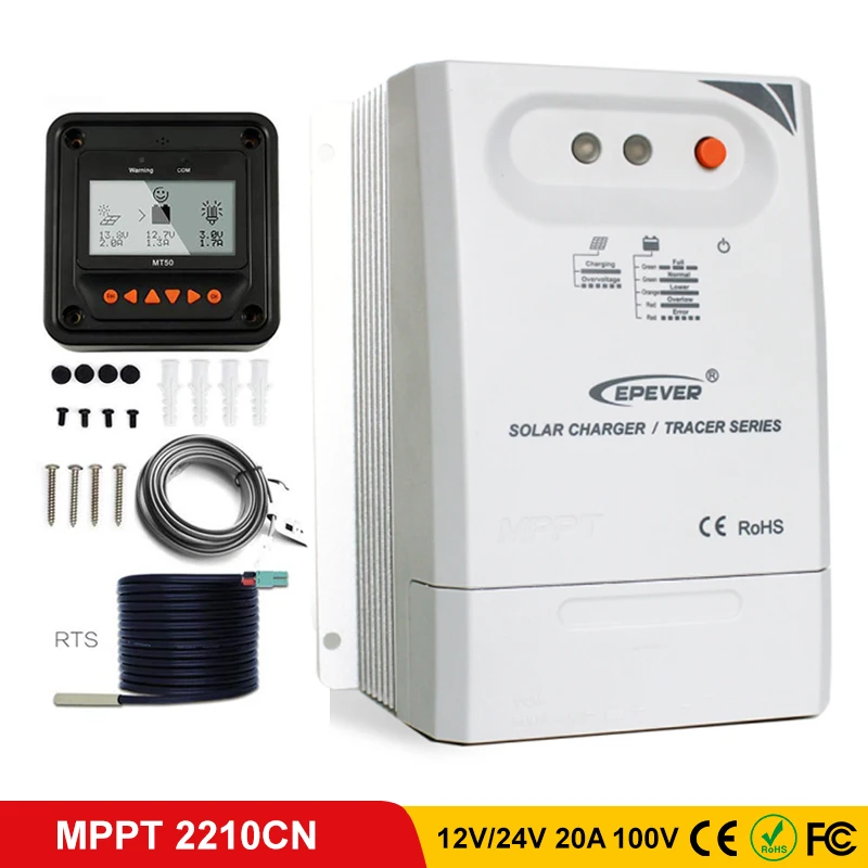 Контроллер солнечного заряда EPever MPPT 20A сухой контакт 12 В 24 автоматический