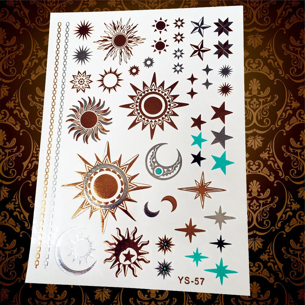 Временные татуировки мужские серебристые синие 1 шт. наклейки для женщин