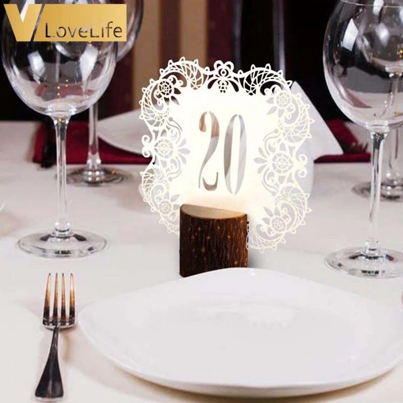 10 шт. кружевные настольные открытки цифры цвета слоновой кости|decoration vintage|decorative