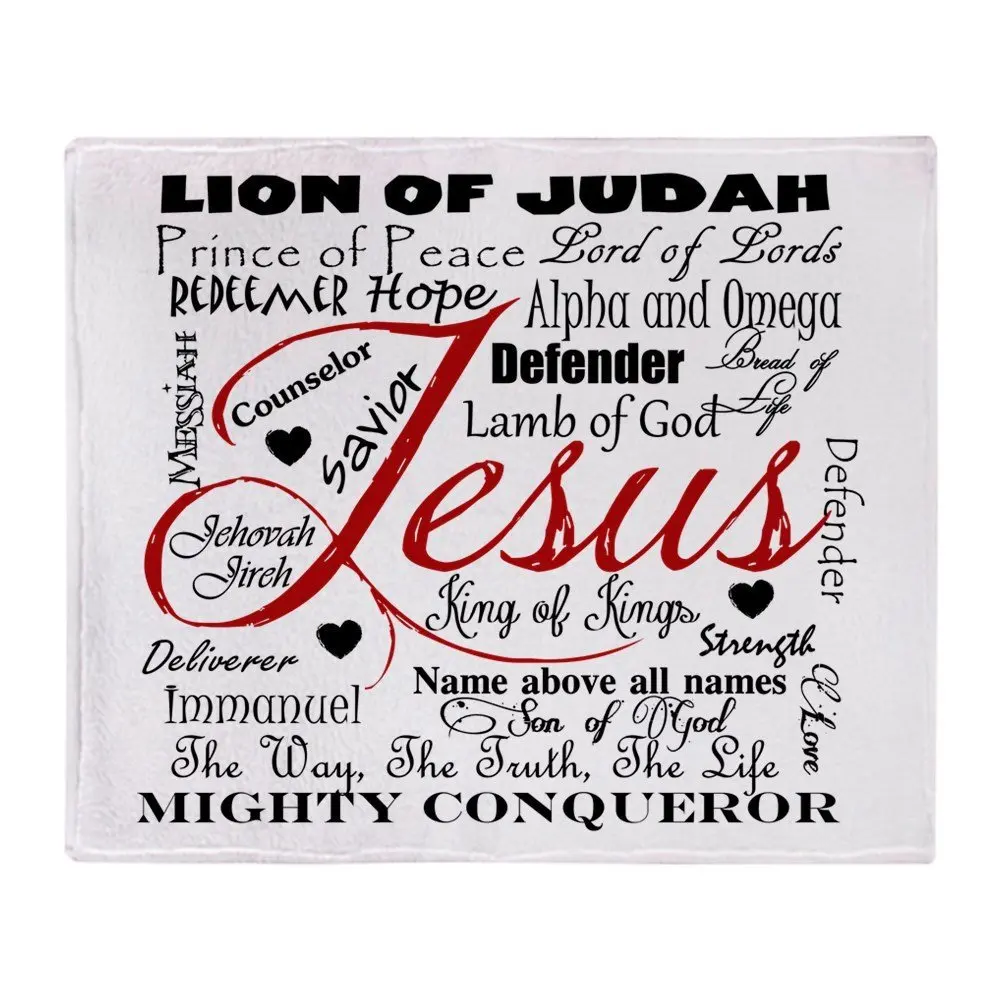 The Name Of Jesus Soft Coral Fleece Fabric Throw Blanket Sofa Bed Travel 58x80 Inch 50X60inch 40X50inch | Дом и сад