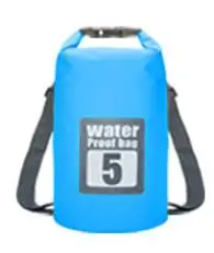 Bue 5L 5L/10L/15L/20L/30L водонепроницаемые сумки ПВХ сумка для хранения сухих мешков сплав на каноэ каяках Спорт на открытом воздухе сумки для плавания Дорожный комплект рюкзак - Цвет: Bue 5L