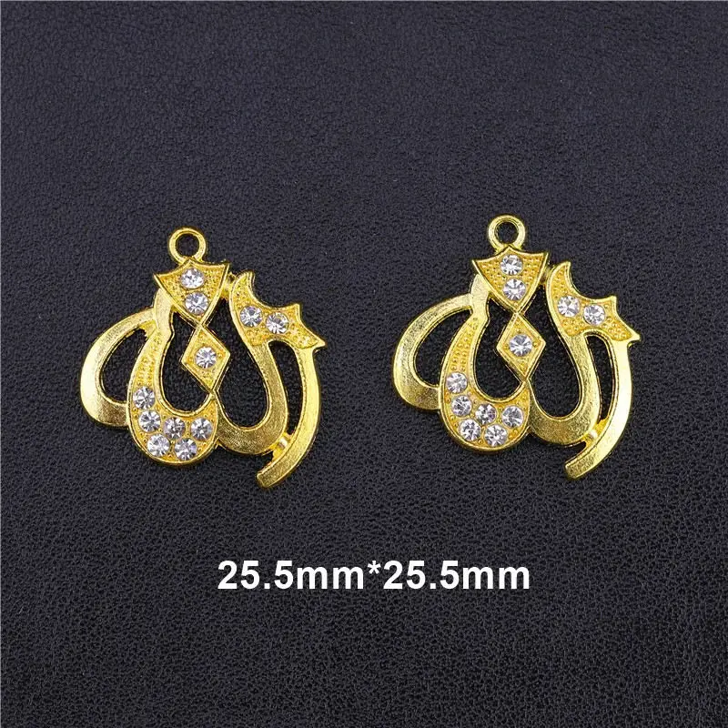 Gold 5pcs 5 шт. ислам полумесяц мусульманский Бог соединитель религиозный Бог Подвески кулон для DIY аксессуары для ювелирных изделий ручной работы - Цвет: Gold 5pcs