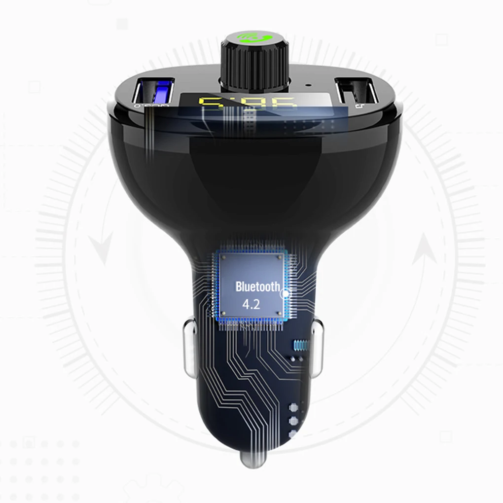 Универсальный беспроводной Bluetooth 4,2 Авто USB зарядное устройство FM модулятор передатчик Радио адаптер Handsfree MP3 плеер