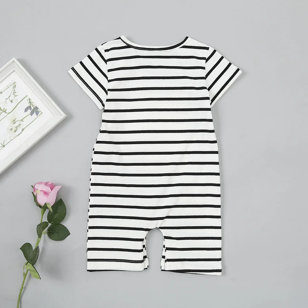 Малыш новорожденный младенец одежда для маленьких мальчиков и девочек полосатый