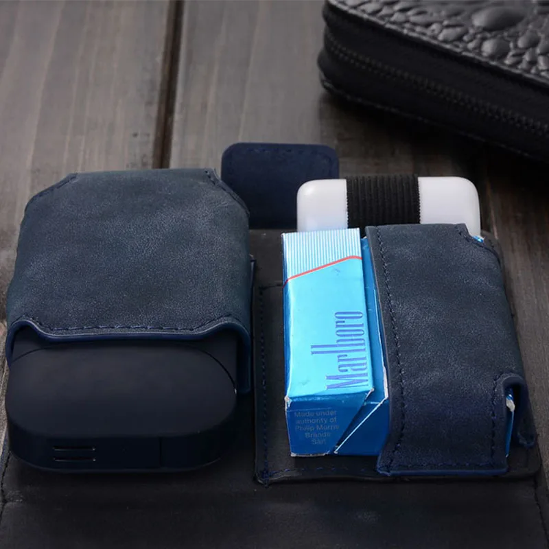Кейс; кошелек; сумочка; Сумка-держатель; чехол-кошелек для Iqos 2,4 Plus из искусственной кожи