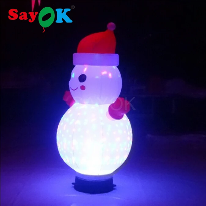 

Lovely 2m/6.5ft High Inflatable Christmas Snowman Inflatable Toys with Charging Led lights for Home Garden Decoration