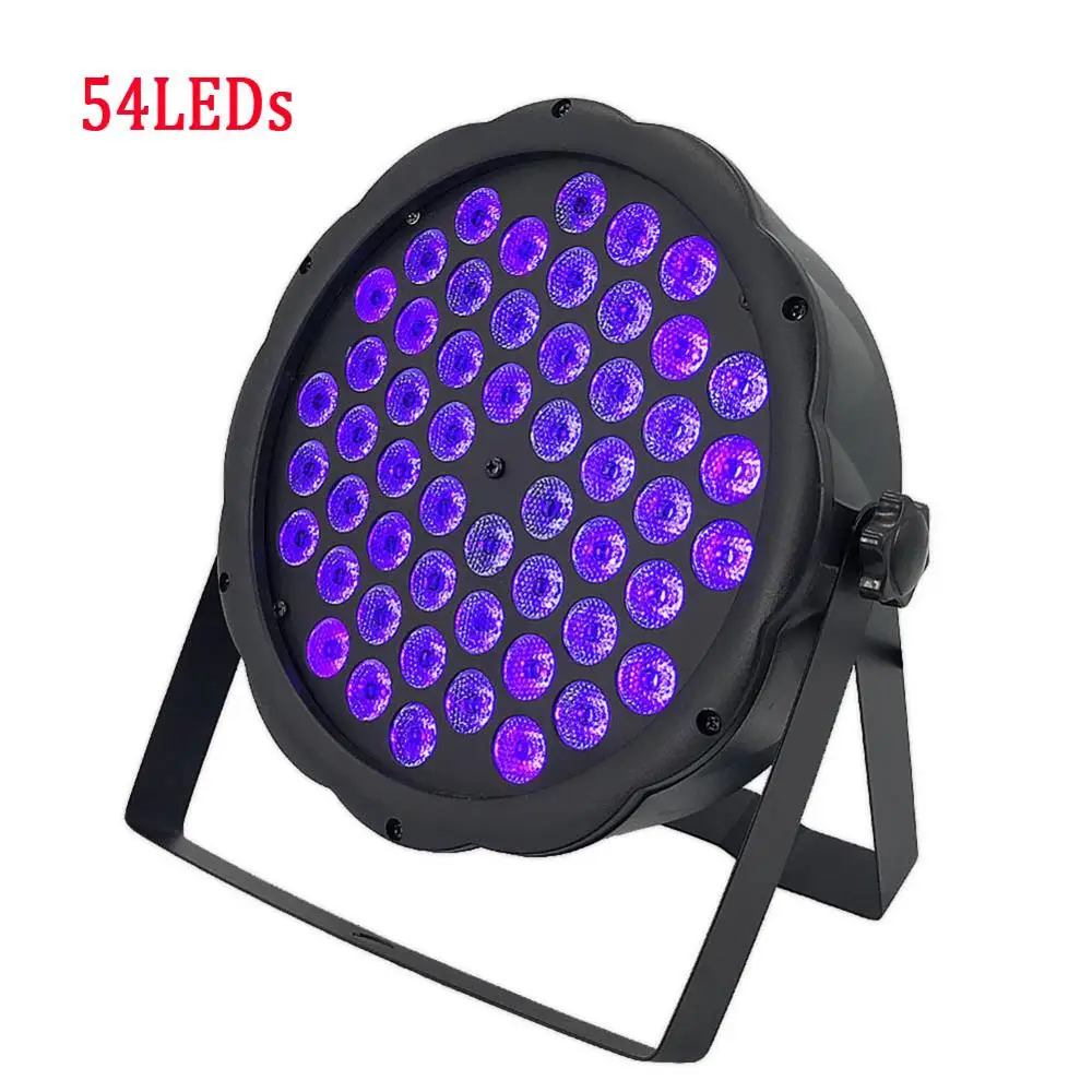 54LEDs 12/36/54LED УФ Фиолетовый сценический Par Светильник ультрафиолетового Строб черный светильник проекционной лампы для KTV паб клуб диско ди-джей Вечерние - Цвет: 54LEDs